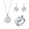 Orphelia® 'Babette' Damen Sterling Silber Set: Necklace + Earrings + Ring - Silber SET-7504