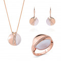 Orphelia® 'Moragene' Damen Sterling Silber Set: Necklace + Earrings + Ring - Rosé SET-7506/RG