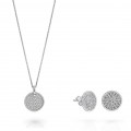 Orphelia® 'Bella' Damen Sterling Silber Set: Necklace + Earrings - Silber SET-7565