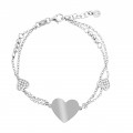 Orphelia® 'Heart' Damen Sterling Silber Armbänd - Silber ZA-7384