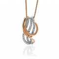 Orphelia® 'Elsia' Damen Sterling Silber Halskette mit Anhänger - Silber ZH-7027