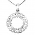 Orphelia® 'Amada' Damen Sterling Silber Halskette mit Anhänger - Silber ZH-7075