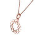 Orphelia® 'Jasmine' Damen Sterling Silber Halskette mit Anhänger - Rosé ZH-7076/1