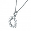 Orphelia® 'Jasmine' Damen Sterling Silber Halskette mit Anhänger - Silber ZH-7076