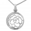 Orphelia® 'Blair' Damen's Sterling Silber Halskette mit Anhänger - Silber ZH-7089