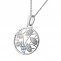 Orphelia® 'Oceane' Damen Sterling Silber Halskette mit Anhänger - Silber ZH-7090