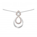 Orphelia® 'Amber' Damen Sterling Silber Halskette mit Anhänger - Silber ZH-7092