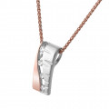 Orphelia® 'Lova' Damen Sterling Silber Halskette mit Anhänger - Silber/Rosa ZH-7093