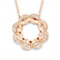 Orphelia® 'Onyx' Damen's Sterling Silber Halskette mit Anhänger - Rosé ZH-7127/RG