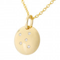 Orphelia® 'Linn' Damen's Sterling Silber Halskette mit Anhänger - Gold ZH-7130/G