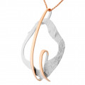Orphelia® 'Lamara' Damen Sterling Silber Halskette mit Anhänger - Silber/Rosa ZH-7207