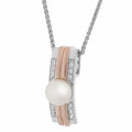 Orphelia® 'Lea' Damen Sterling Silber Halskette mit Anhänger - Silber/Rosa ZH-7284