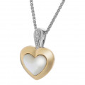 Orphelia® 'Debby' Damen Sterling Silber Halskette mit Anhänger - Silber/Gold ZH-7289/G