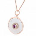Orphelia® 'Fia' Damen's Sterling Silber Halskette mit Anhänger - Rosé ZH-7293