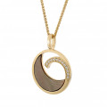 Orphelia® 'Amelia' Damen's Sterling Silber Halskette mit Anhänger - Gold ZH-7371
