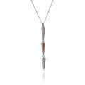 Orphelia® 'Aada' Damen Sterling Silber Halskette mit Anhänger - Silber/Rosa ZH-7433