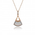 Orphelia® 'Carina' Damen Sterling Silber Halskette mit Anhänger - Rosé ZH-7436