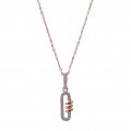Orphelia® 'Gigi' Damen's Sterling Silber Halskette mit Anhänger - Rosé ZH-7438