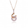 Orphelia® 'Carleen' Damen Sterling Silber Halskette mit Anhänger - Rosé ZH-7440
