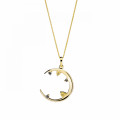 Orphelia® 'Eline' Damen's Sterling Silber Halskette mit Anhänger - Gold ZH-7497/G