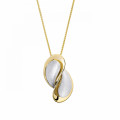 Orphelia® 'Ameliana' Damen Sterling Silber Halskette mit Anhänger - Silber/Gold ZH-7508
