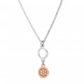 Orphelia® 'Maite' Damen Sterling Silber Halskette mit Anhänger - Silber/Rosa ZK-7376
