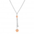 Orphelia® 'Lorelei' Damen's Sterling Silber Halskette mit Anhänger - Silber/Rosa ZK-7386