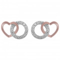 Orphelia® 'Ely' Damen's Sterling Silber Ohrstecker - Silber/Rosa ZO-7286