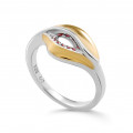 Orphelia® 'Anet' Damen Sterling Silber Ring - Silber/Gold ZR-7520/G